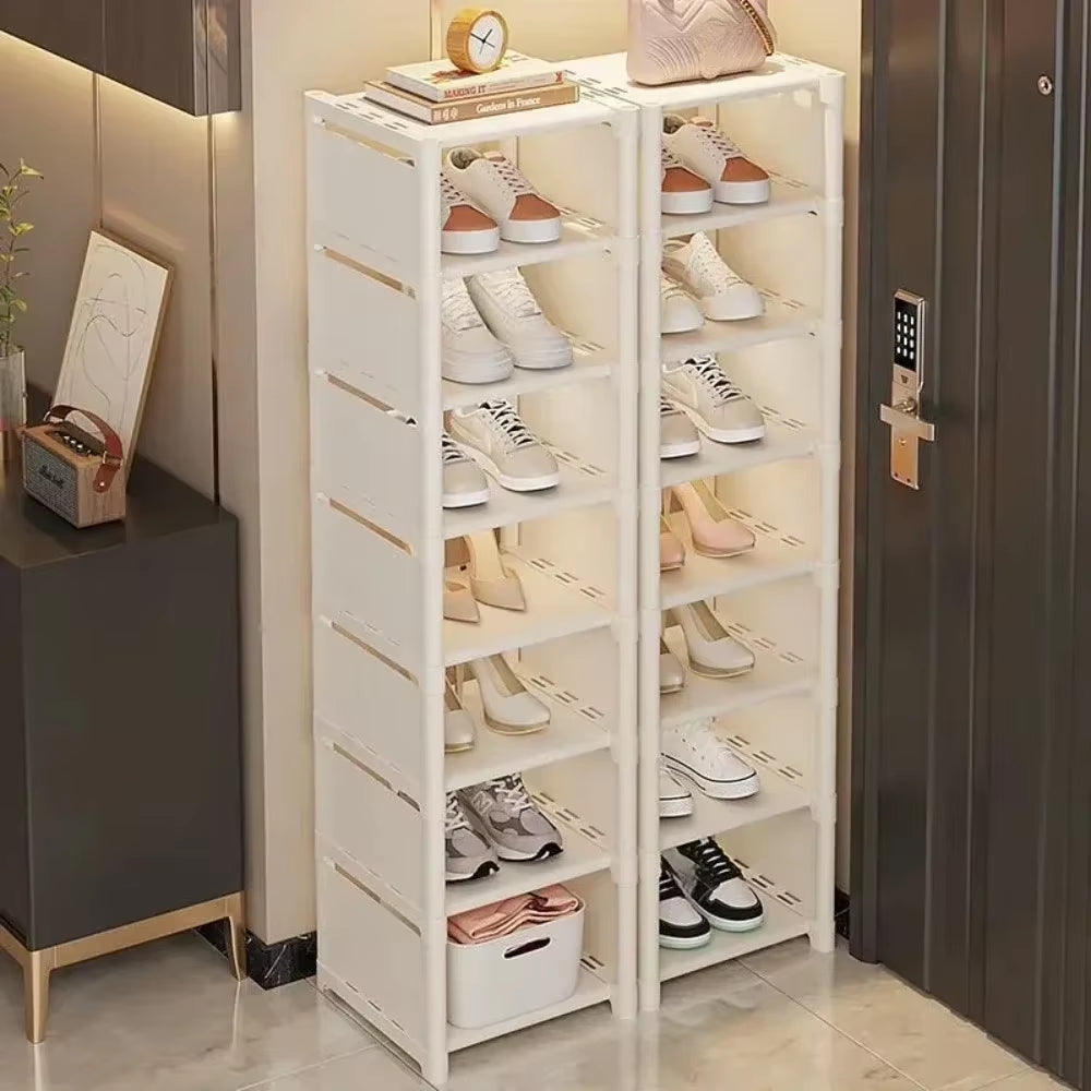 Multiple Layers Shoe Organizer Shoe Rack Organizer Space Saving Rack for Wall Corner Stackable Shelf Adjustable Saving Cabinet