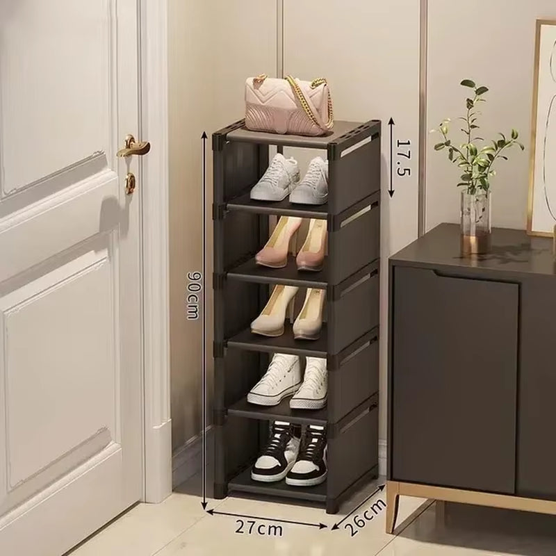 Multiple Layers Shoe Organizer Shoe Rack Organizer Space Saving Rack for Wall Corner Stackable Shelf Adjustable Saving Cabinet