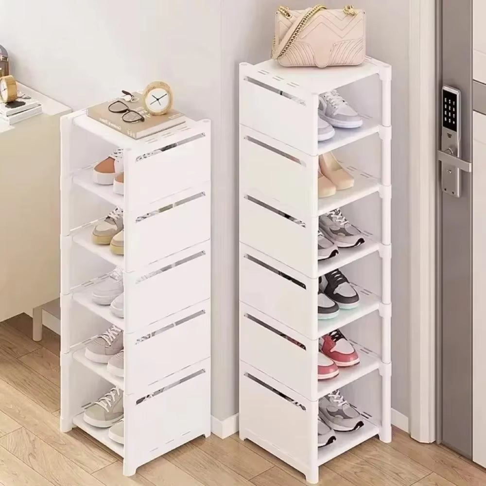 Multiple Layers Shoe Organizer Shoe Rack Organizer Space Saving Rack for Wall Corner Stackable Shelf Adjustable Saving Cabinet