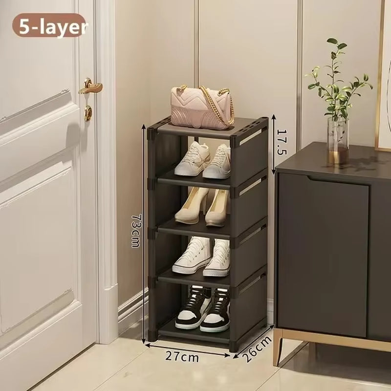 Multiple Layers Shoe Organizer Shoe Rack Organizer Space Saving Rack for Wall Corner Stackable Shelf Adjustable Saving Cabinet