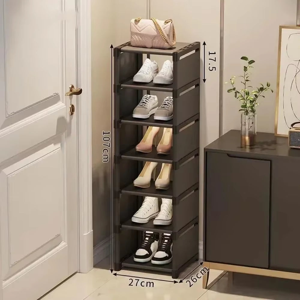 Multiple Layers Shoe Organizer Shoe Rack Organizer Space Saving Rack for Wall Corner Stackable Shelf Adjustable Saving Cabinet