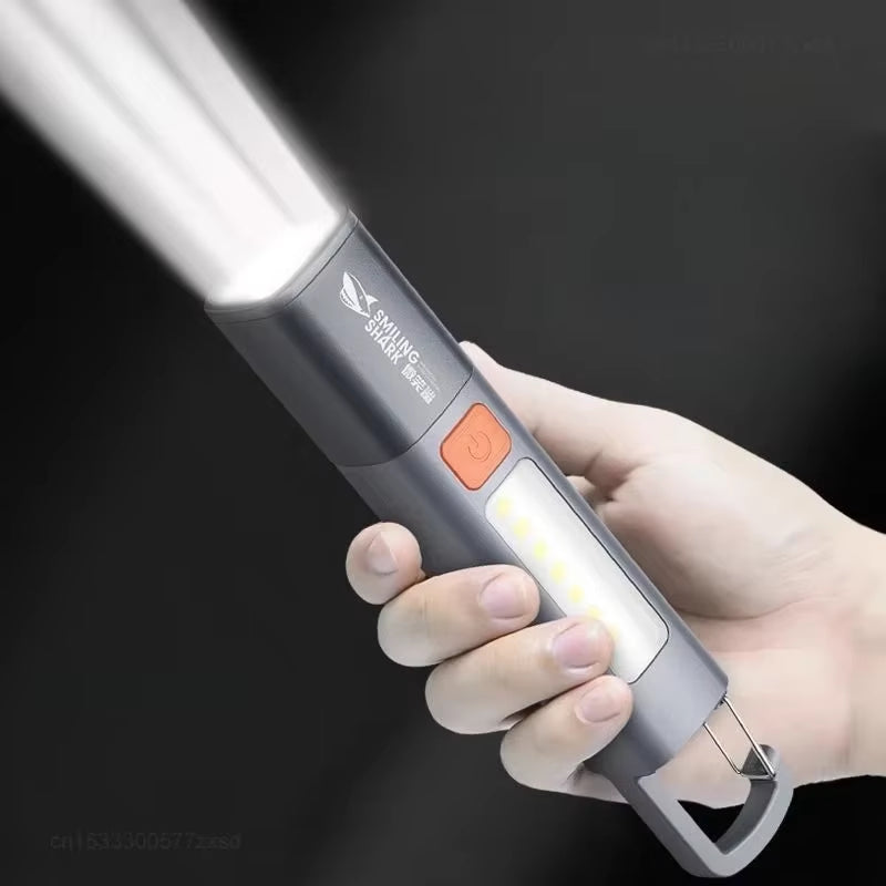 Xiaomi USB Charging LED Flashlight 3 Modes Portable Strong Light Zoom Torch Outdoor Camping Lamp Lantern Waterproof Flashlights