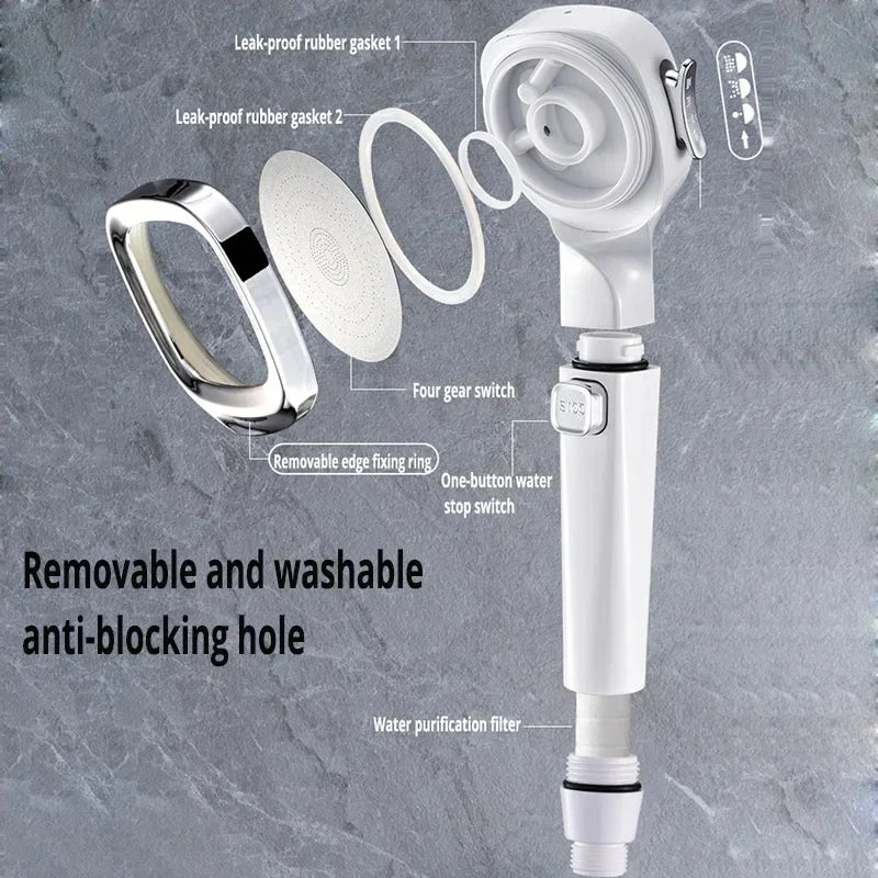 Xiaomi High Pressure Shower Head Water Saving 3-Modes Shower Heads Adjustable Water Massage Sprayer Bathroom Accessories
