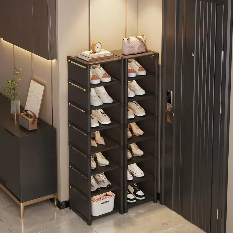 Multiple Layers Shoe Organizer Shoe Rack Organizer Space Saving Rack for Wall Corner Stackable Shelf Adjustable Saving Cabinet