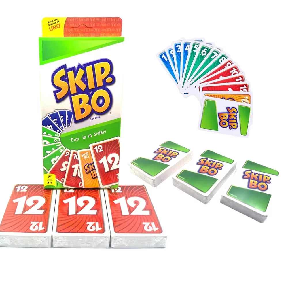 FLIP! Board Game :SKIP BO Cards Pokemon Pikachu Card Game Multiplayer Card Game Family Party Games Toys Kids Toy