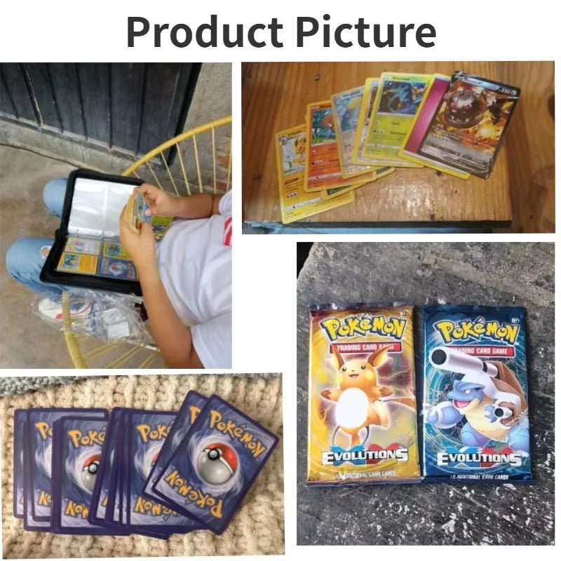 Random 40/80 PCS Pokemon Cards Deck Box Pikachu English Party Games Tabletop Matchmaking Card Set Pokemon Cards' Album Kids Toys