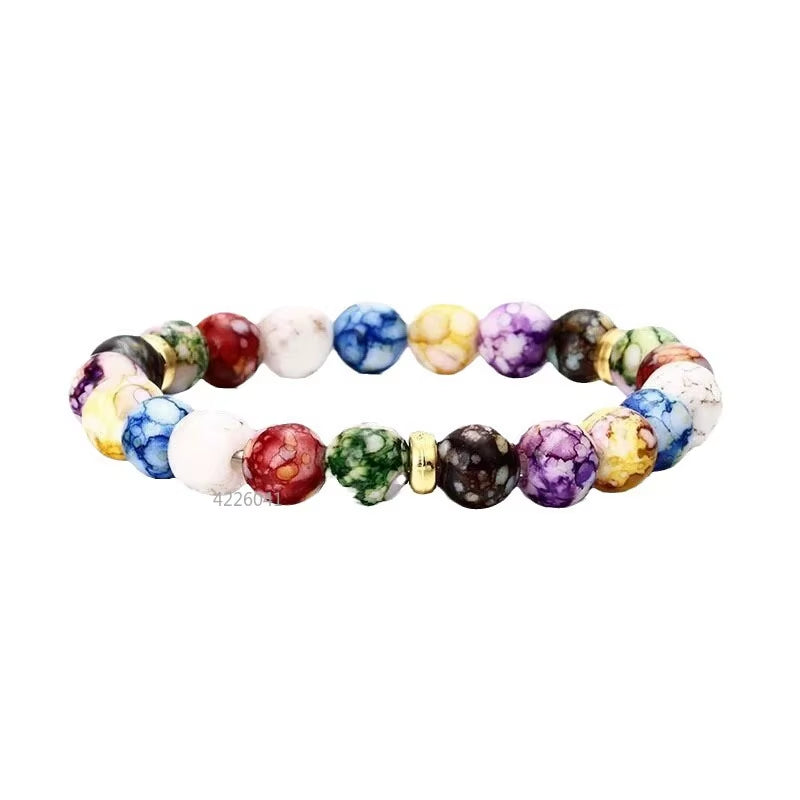7 Chakra Reiki Healing Stone Bracelet Yoga Balance Energy Beads Volcanic Stone Bracelet Necklace Jewelry Bangle Bracelets Women