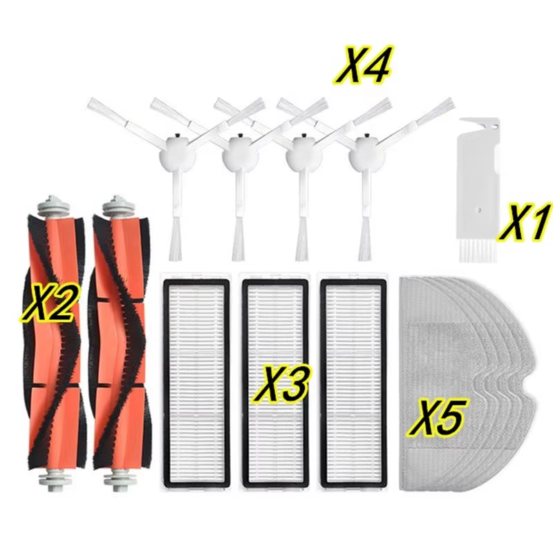 Certer Main Roller + Side Brush + Hepa Filter + Mopping Cloth for Xiaomi 1C 1 C Sweeper Robot Vacuum Mop Mijia C1 Accessories