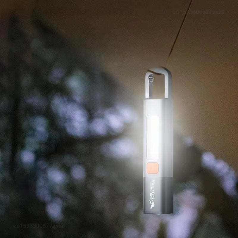 Xiaomi USB Charging LED Flashlight 3 Modes Portable Strong Light Zoom Torch Outdoor Camping Lamp Lantern Waterproof Flashlights