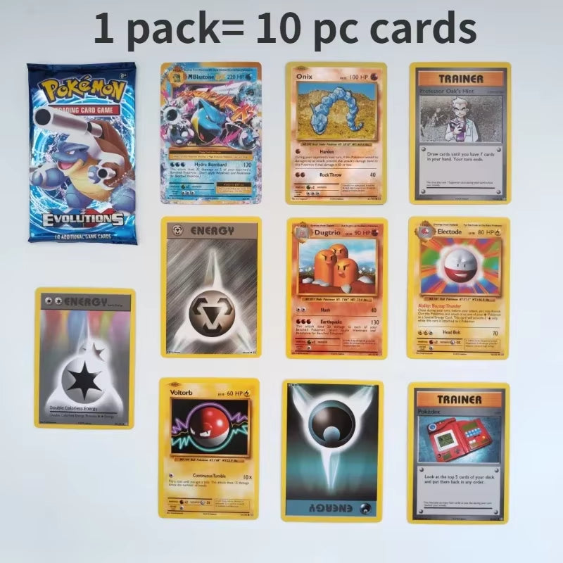 Random 40/80 PCS Pokemon Cards Deck Box Pikachu English Party Games Tabletop Matchmaking Card Set Pokemon Cards' Album Kids Toys