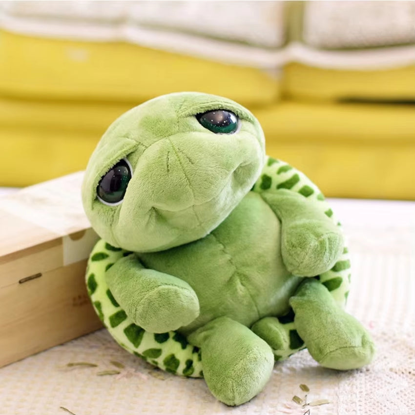 1 Pcs Turtle Plush Toy Big Eye Green Plush Doll Stuffed Animal Turtle Toys