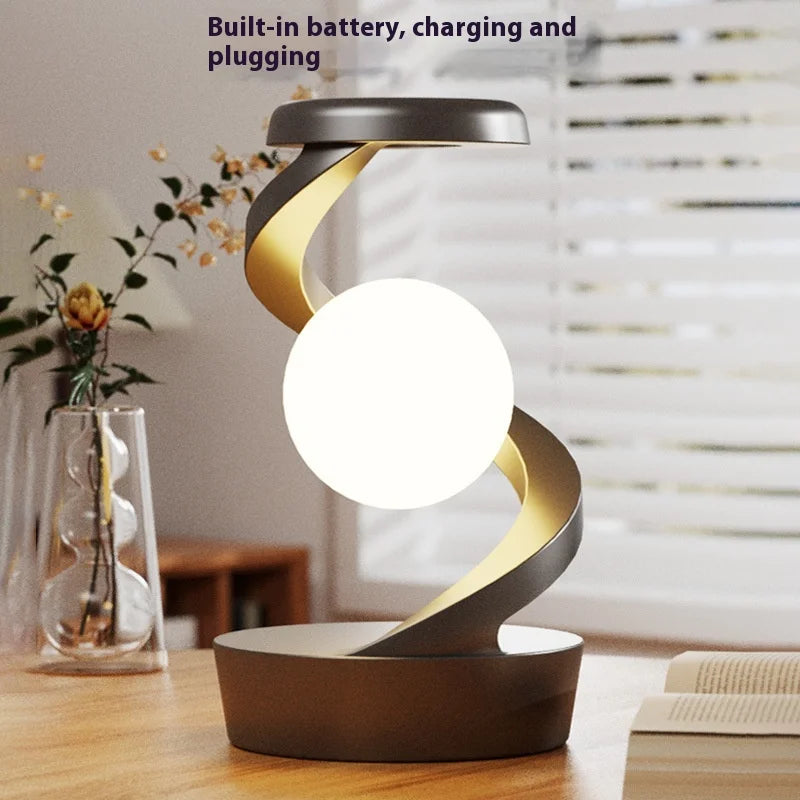 Rotating Moon Desk Lamp with Phone Wireless Charging Sensor Control Table Lamps Decorative Desktop Lamp Small Night Lamp Home De