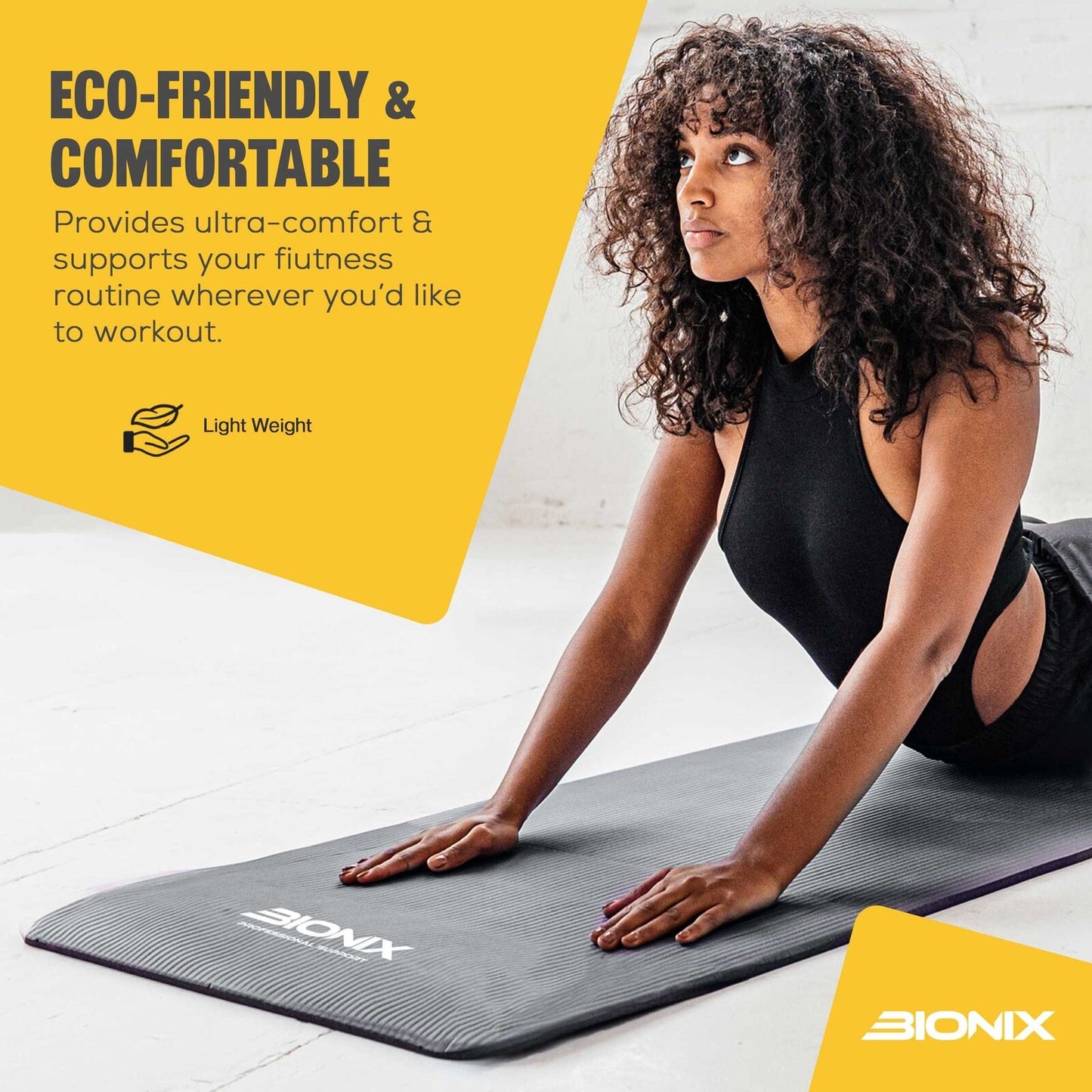 Thick 10mm Non-Slip Yoga Mat with Carry Strap - Perfect for Gym, Pilates, and Fitness Workouts