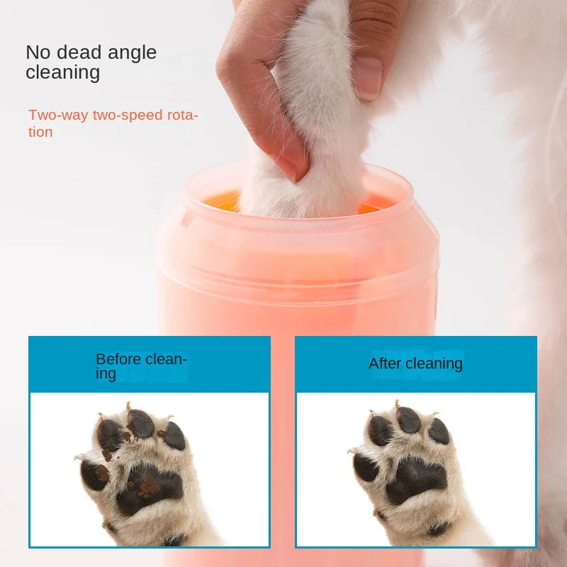 Pet Foot Washer Cup Paw Clean Brush Quickly Wash Dirty Cat Foot Cleaning Bucket Dog Paw Cleaner Silicone