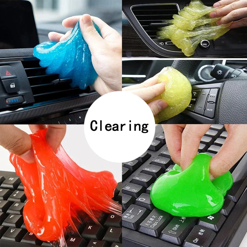 Newauto Car Cleaning Pad Glue Powder Cleaner Magic Cleaner Dust Remover Gel Home Computer Keyboard Clean Tool Car Cleaning