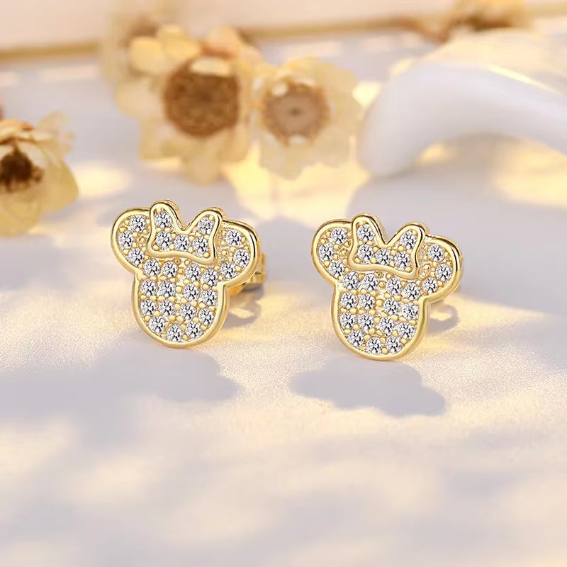 Kawaii Mickey Stud Earrings for Girl Anime Toy Jewelry Accessories Cartoon Stitch Earrings Jewelry Gift for Women Kids