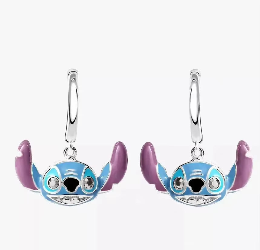 Kawaii Mickey Stud Earrings for Girl Anime Toy Jewelry Accessories Cartoon Stitch Earrings Jewelry Gift for Women Kids