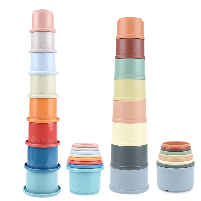 Stacking Cups for Toddlers 8 Pcs. Baby Stacking Toy for 6 Months and Up. Nesting Cups for Boys Girls 1 2 3 Years Old