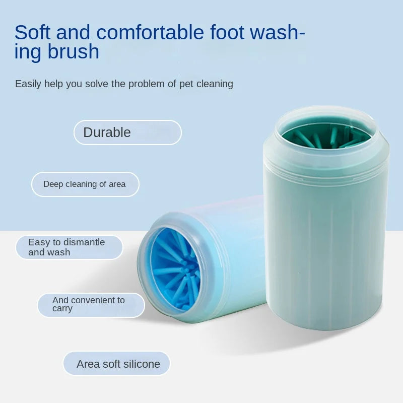 Pet Foot Washer Cup Paw Clean Brush Quickly Wash Dirty Cat Foot Cleaning Bucket Dog Paw Cleaner Silicone