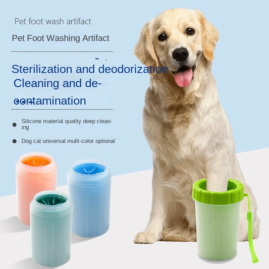 Pet Foot Washer Cup Paw Clean Brush Quickly Wash Dirty Cat Foot Cleaning Bucket Dog Paw Cleaner Silicone