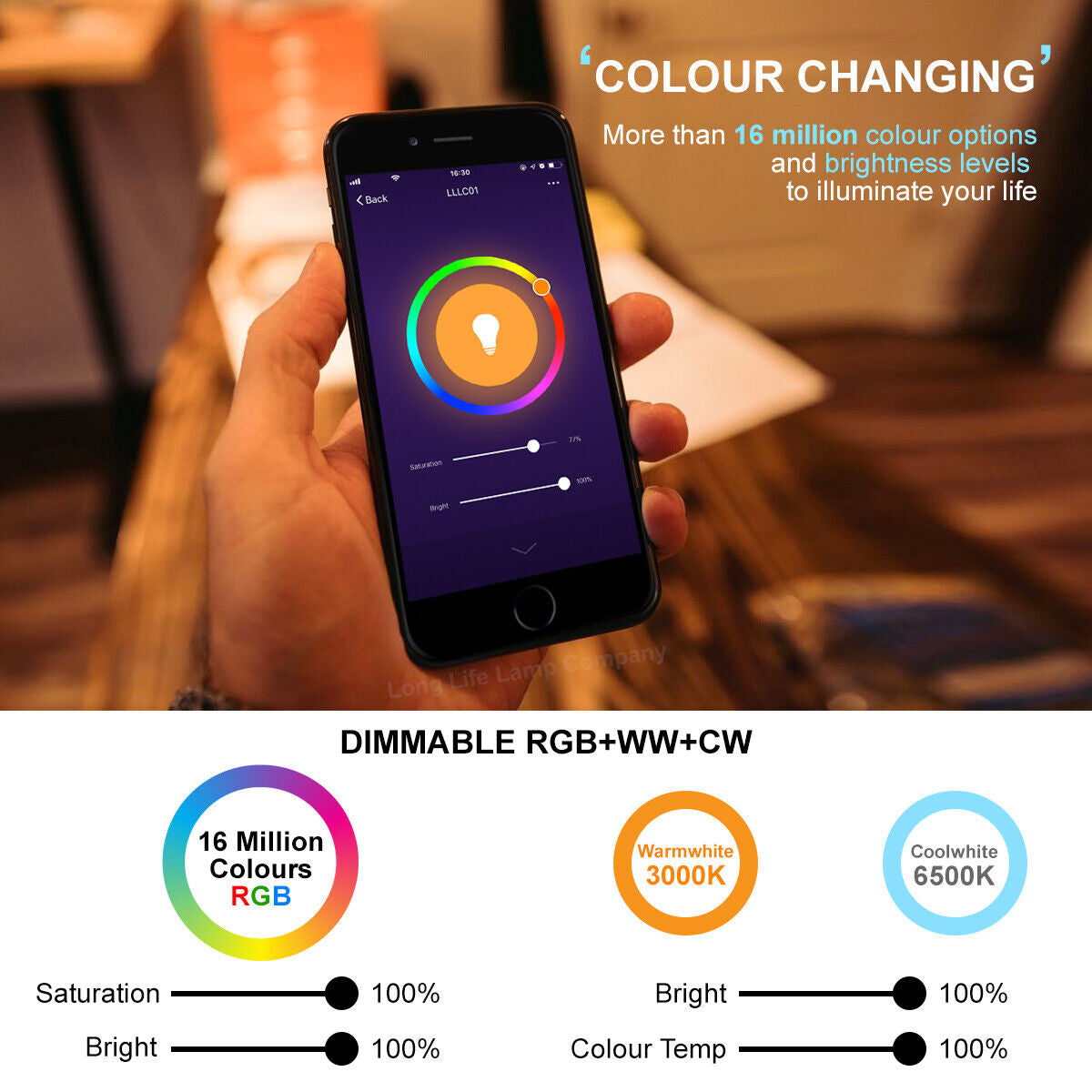 Transform Your Space with the WiFi RGB Smart LED Light Bulb – Compatible with iOS, Android, Amazon Alexa & Google Home
