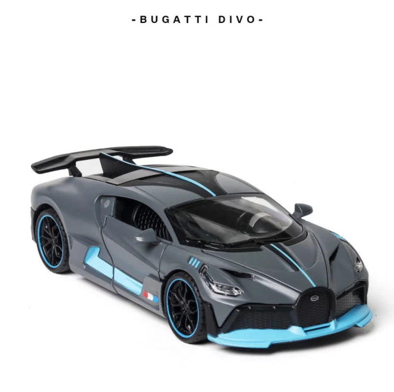 1/32 Alloy Diecasts Metal Toy Car Model Bugatti Divo Toy Vehicles Miniature Car Model with Light Toys for Boys Kids Christmas Gi