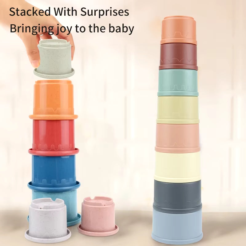 Stacking Cups for Toddlers 8 Pcs. Baby Stacking Toy for 6 Months and Up. Nesting Cups for Boys Girls 1 2 3 Years Old