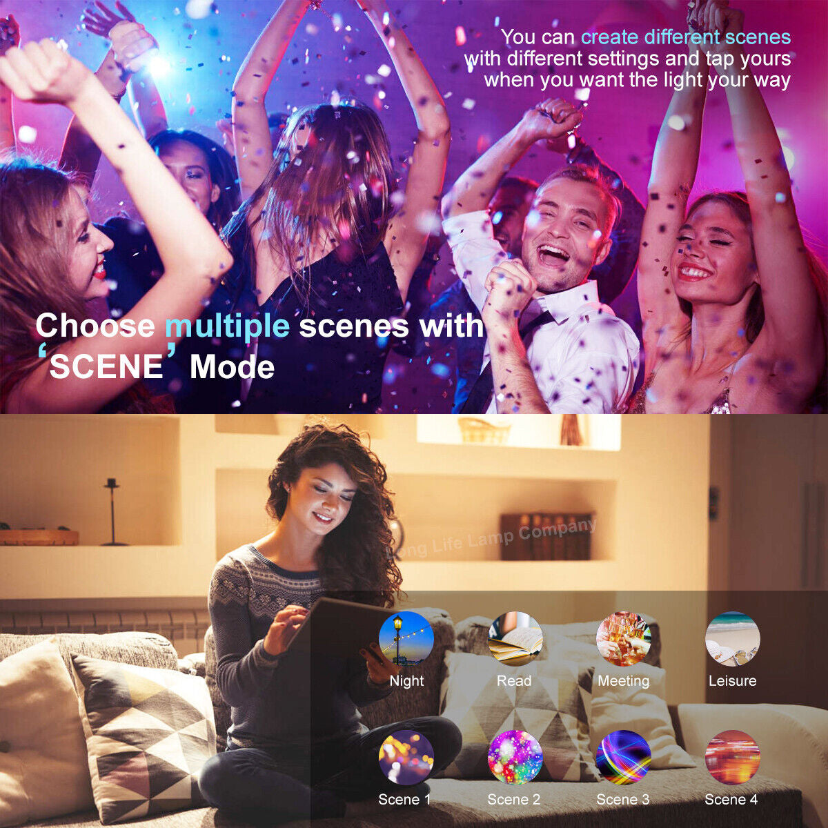 Transform Your Space with the WiFi RGB Smart LED Light Bulb – Compatible with iOS, Android, Amazon Alexa & Google Home