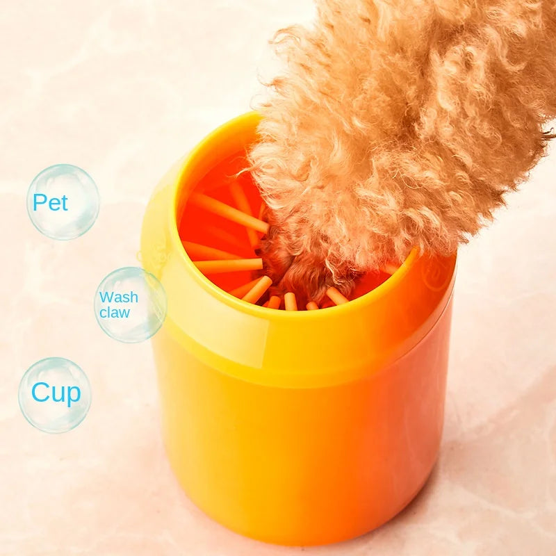 Pet Foot Washer Cup Paw Clean Brush Quickly Wash Dirty Cat Foot Cleaning Bucket Dog Paw Cleaner Silicone