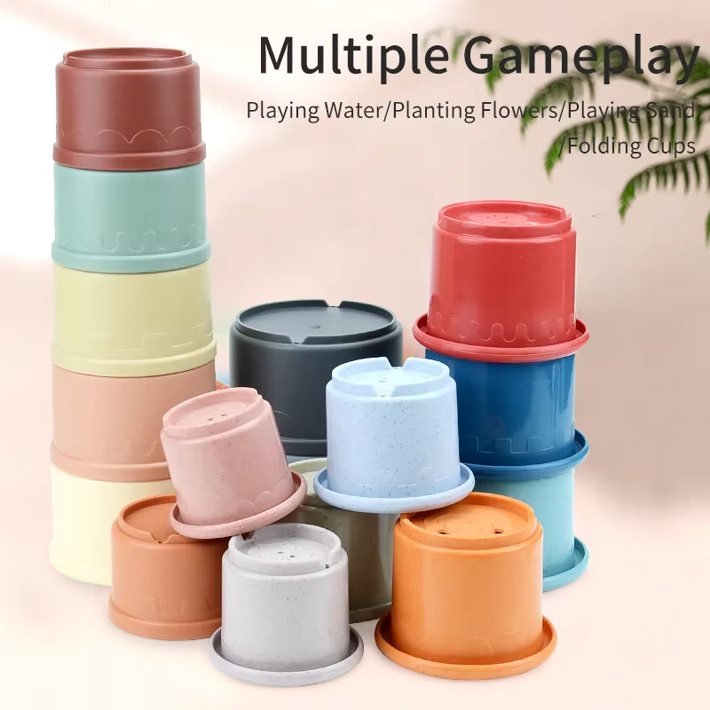 Stacking Cups for Toddlers 8 Pcs. Baby Stacking Toy for 6 Months and Up. Nesting Cups for Boys Girls 1 2 3 Years Old