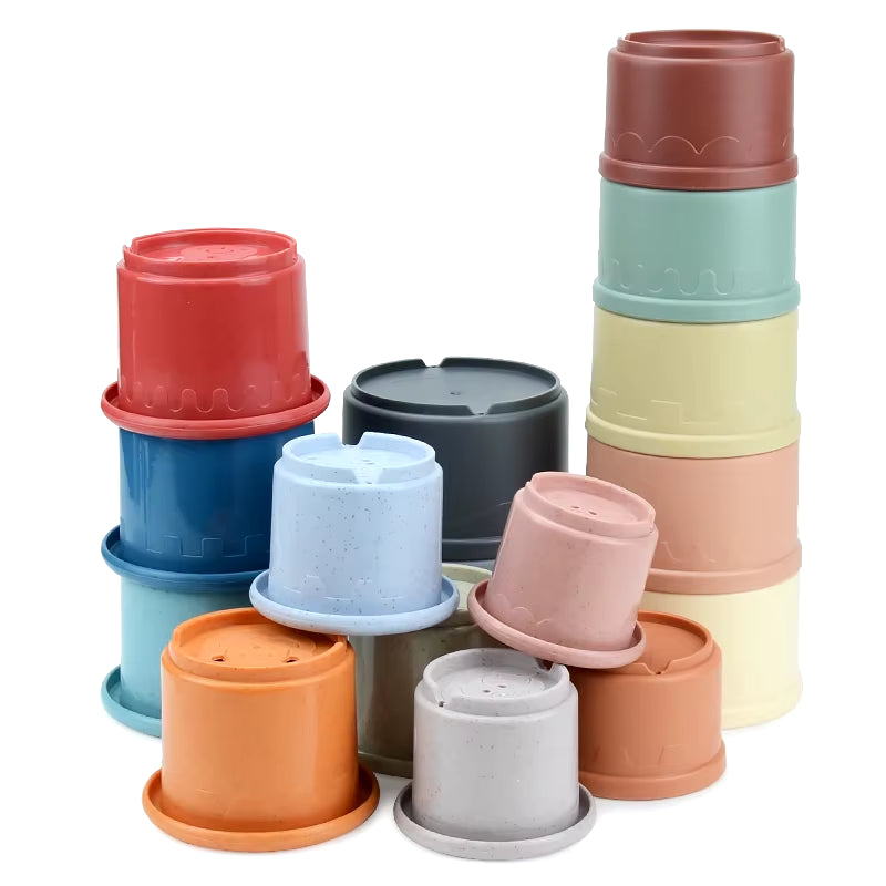 Stacking Cups for Toddlers 8 Pcs. Baby Stacking Toy for 6 Months and Up. Nesting Cups for Boys Girls 1 2 3 Years Old