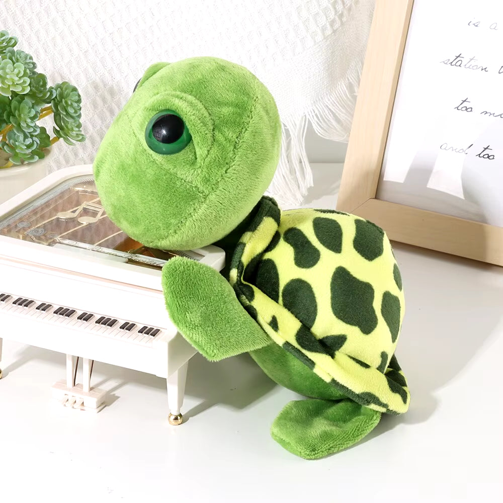 1 Pcs Turtle Plush Toy Big Eye Green Plush Doll Stuffed Animal Turtle Toys