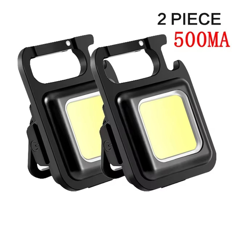 5PCS COB Work Lights Mini Portable Flashlight Keychain Lamp 4 Lighting LED Outdoor Waterproof Emergency Camping Fishing Torch