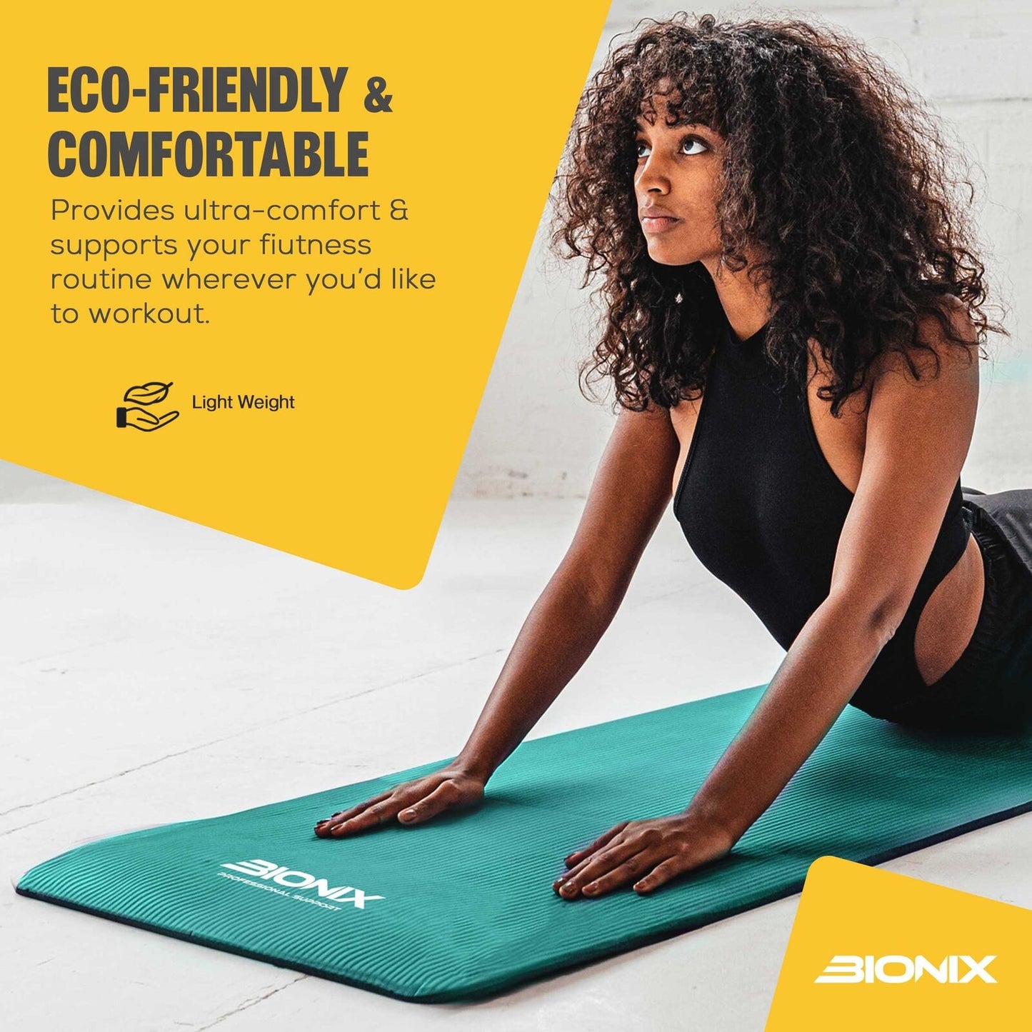 Thick 10mm Non-Slip Yoga Mat with Carry Strap - Perfect for Gym, Pilates, and Fitness Workouts