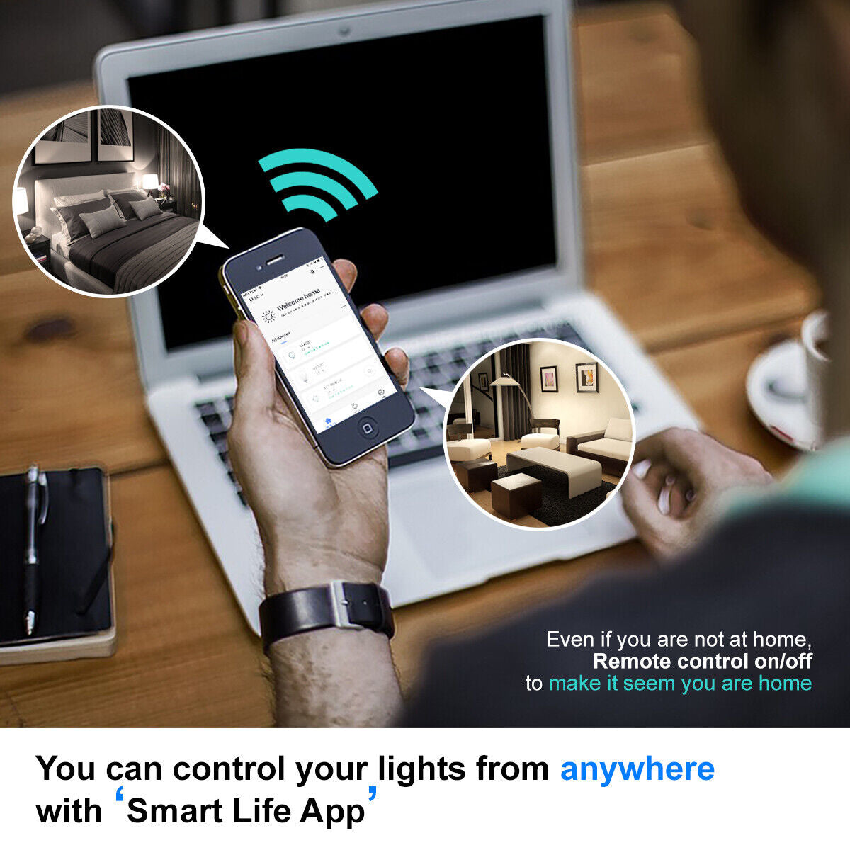 Transform Your Space with the WiFi RGB Smart LED Light Bulb – Compatible with iOS, Android, Amazon Alexa & Google Home