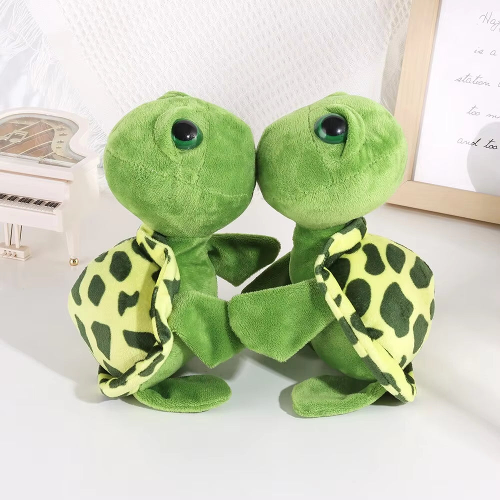 1 Pcs Turtle Plush Toy Big Eye Green Plush Doll Stuffed Animal Turtle Toys