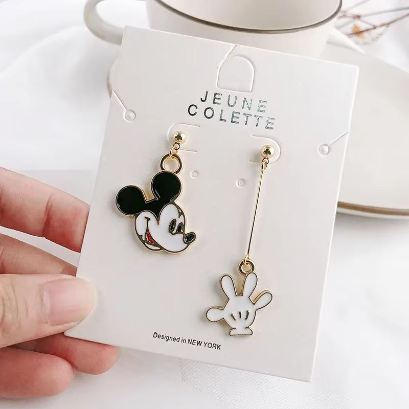 Kawaii Mickey Stud Earrings for Girl Anime Toy Jewelry Accessories Cartoon Stitch Earrings Jewelry Gift for Women Kids