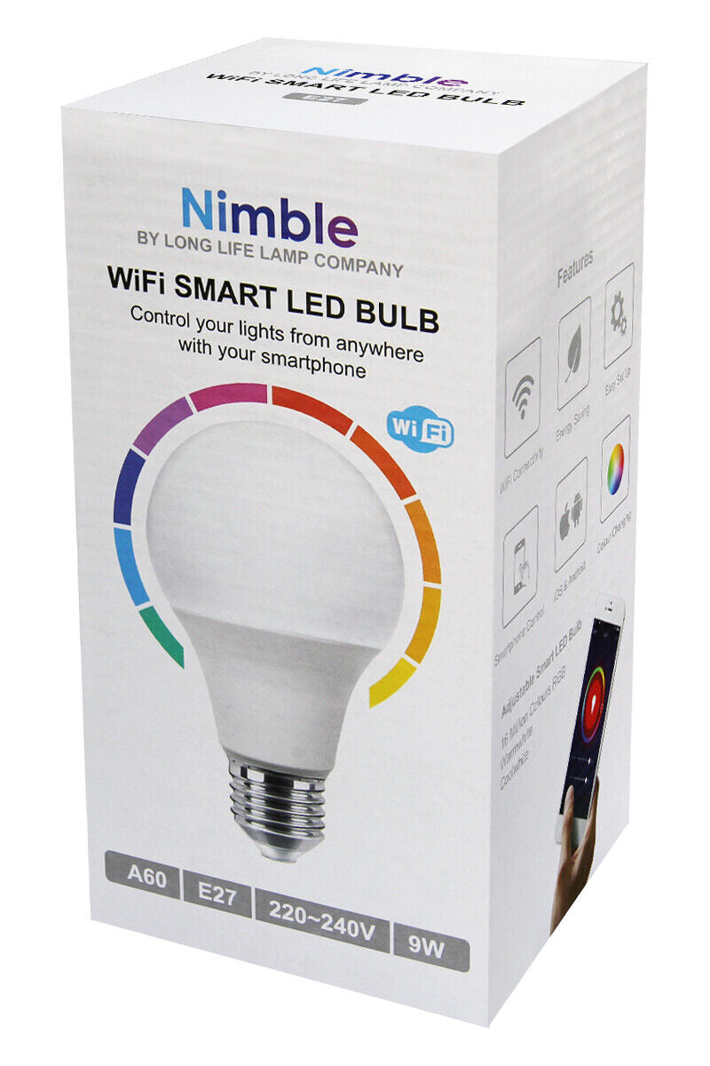 Transform Your Space with the WiFi RGB Smart LED Light Bulb – Compatible with iOS, Android, Amazon Alexa & Google Home