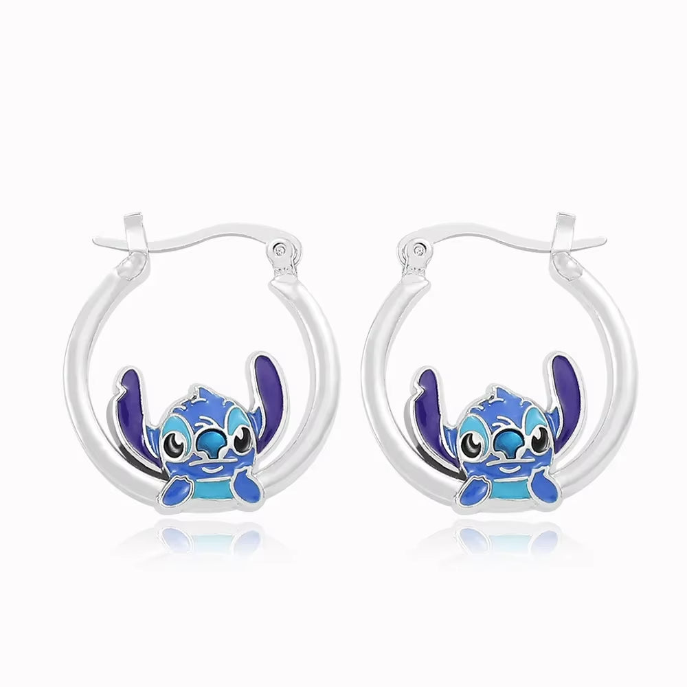 Kawaii Mickey Stud Earrings for Girl Anime Toy Jewelry Accessories Cartoon Stitch Earrings Jewelry Gift for Women Kids