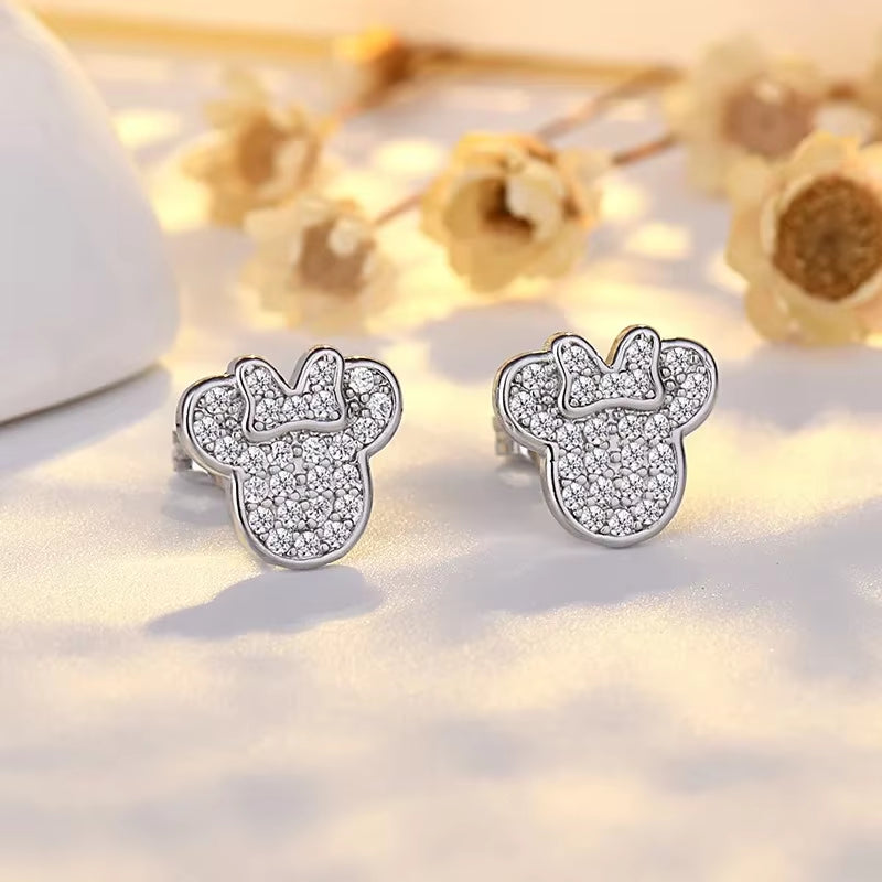 Kawaii Mickey Stud Earrings for Girl Anime Toy Jewelry Accessories Cartoon Stitch Earrings Jewelry Gift for Women Kids