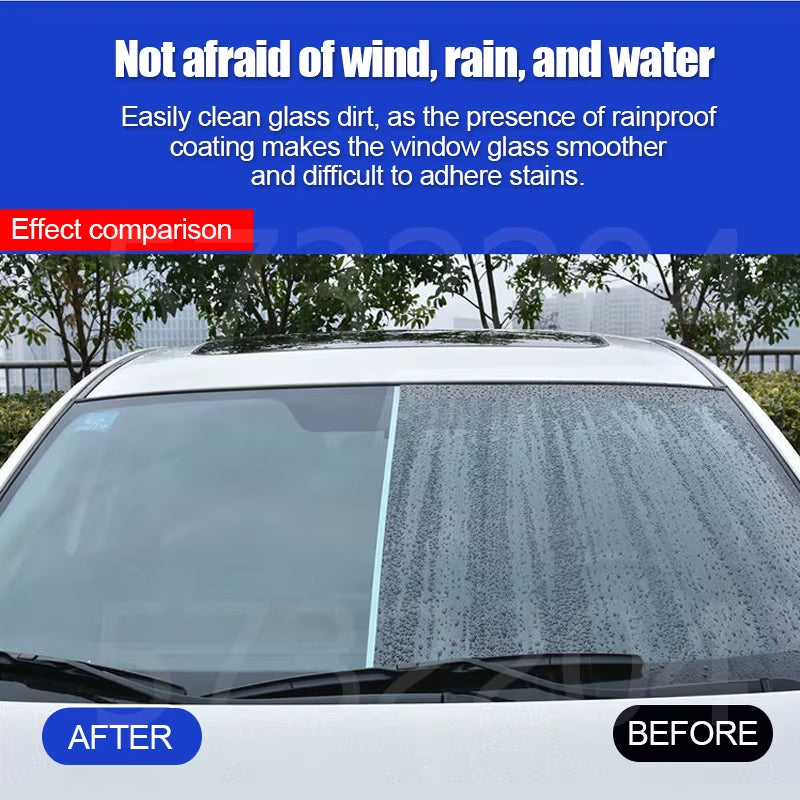 Car Glass Anti-Rain Water Spray Repellent Nano Coating Hydrophobic Waterproof Agent Oil Film Removing Auto Glass Film Agent