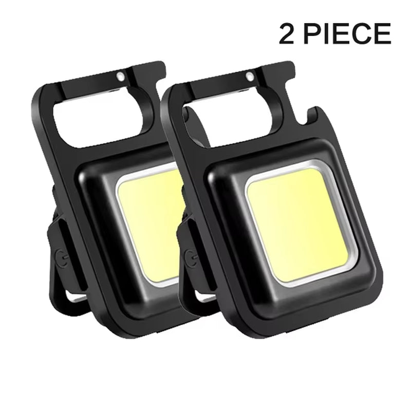 5PCS COB Work Lights Mini Portable Flashlight Keychain Lamp 4 Lighting LED Outdoor Waterproof Emergency Camping Fishing Torch