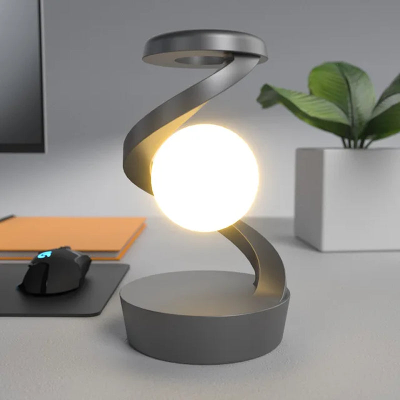 Rotating Moon Desk Lamp with Phone Wireless Charging Sensor Control Table Lamps Decorative Desktop Lamp Small Night Lamp Home De