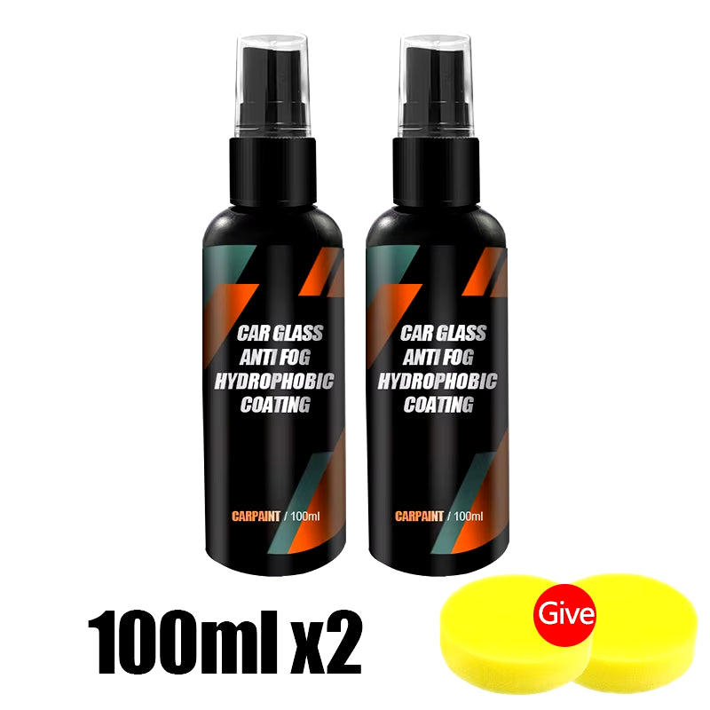 Car Glass Anti-Rain Water Spray Repellent Nano Coating Hydrophobic Waterproof Agent Oil Film Removing Auto Glass Film Agent